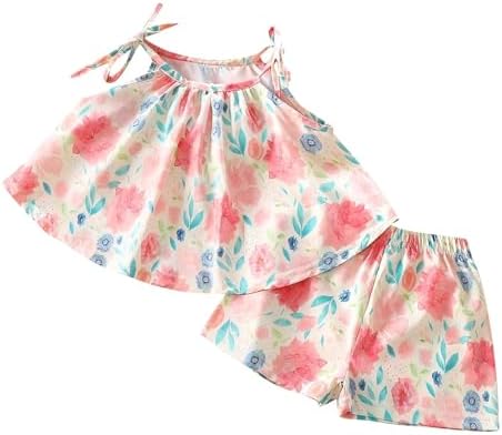 Lush Ruffle HalterTop Elastic Waist Short Set for Girls