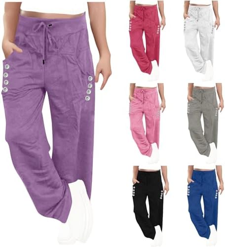 Teen Girls Summer Wide Leg Sweatpants with Pockets