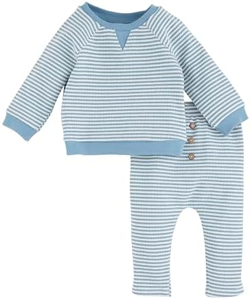 Mud Pie - Baby Blue Stripe Set for Boys and Girls