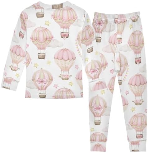 WIFIU Long Sleeve Pajama Set for Kids 18M-8Y