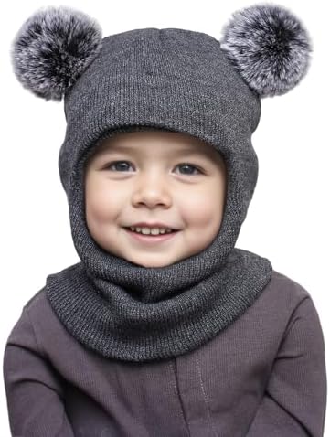 Ewaycom Polar Bear Winter Hat Set for Kids
