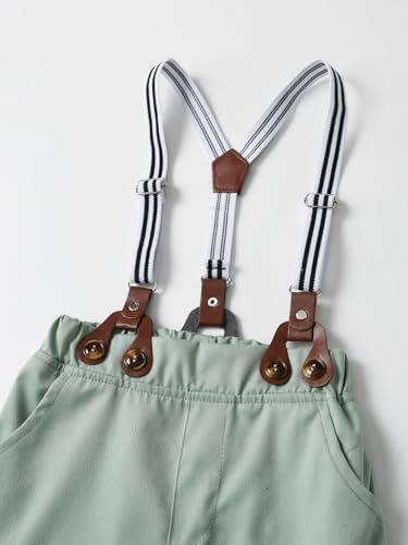 Boarnseorl Baby Boys Pants Sets SpringTuxedo ShirtsPants Bow Ties Suspenders Toddler Outfits