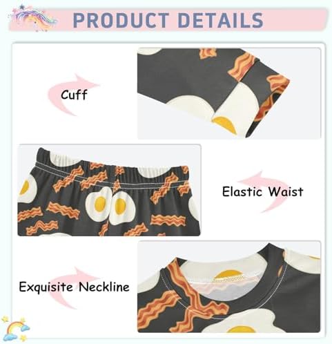 WIFIU Pajama Sets - Soft Cotton Long Sleeve Sleepwear for Girls 18M-8Y