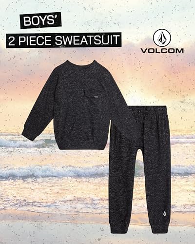 Volcom Boys Sweatsuit Set - Cozy Crewneck Pullover Sweatshirt and Jogger Pants