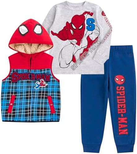 Marvel Spider-Man Boys 3-Piece Crewneck Set