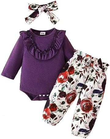 Adorable Toddler Girls SET - Long Sleeve Floral Top and Pants