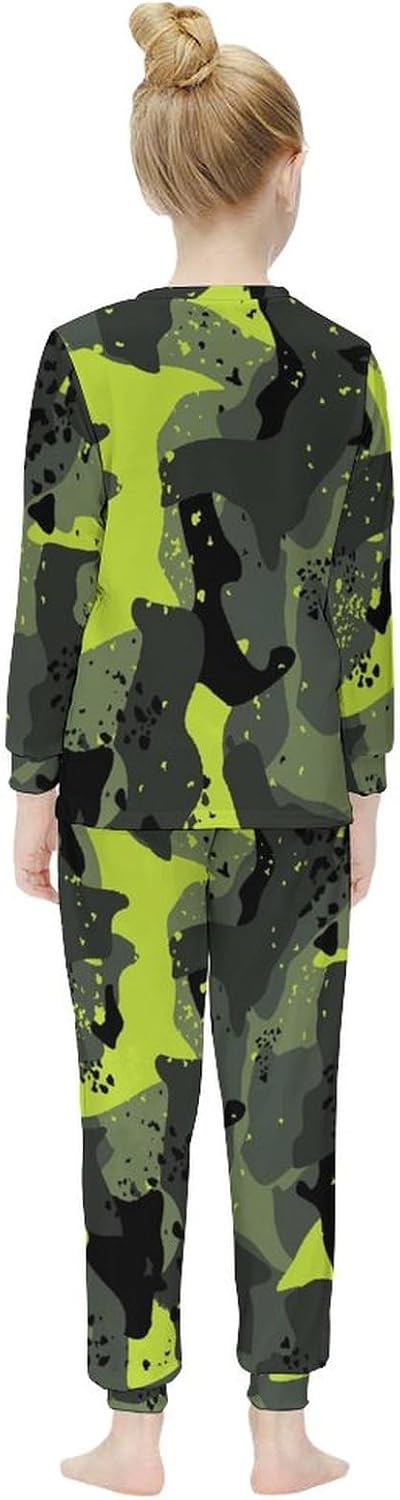 MEIKKO Girls Thermal Underwear Set Long Johns Lined Base Layer Top Bottom