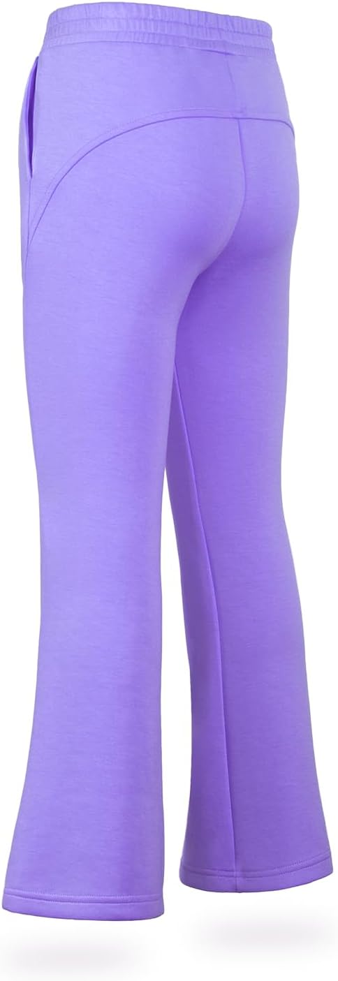 WELAKEN Girls Flare Sweatpants Bootcut Casual Jogger Pants with Pockets