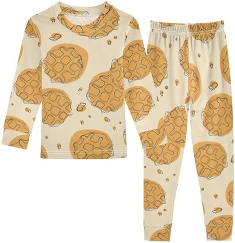 WIFIU Soft Cotton 2 Piece Pajama Set for Kids 18M-8Y