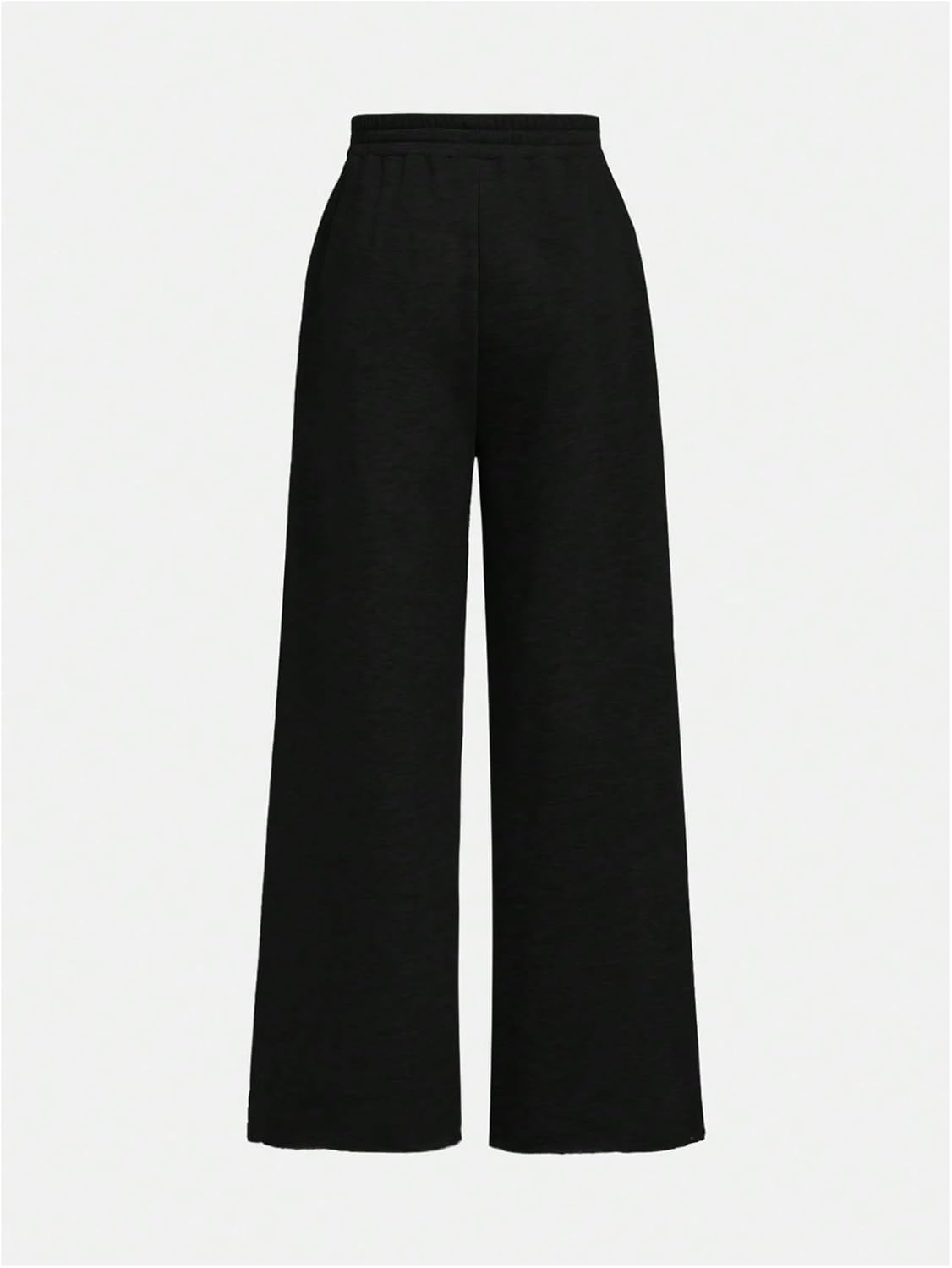 Girls Elastic Waist Wide Leg Athletic Running Sweatpants