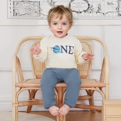Pudcoco Space First Birthday Surprise Baby Set