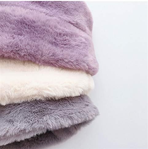 KXY Faux Rabbit Fur Winter Bucket Hat for Kids 2-7Y