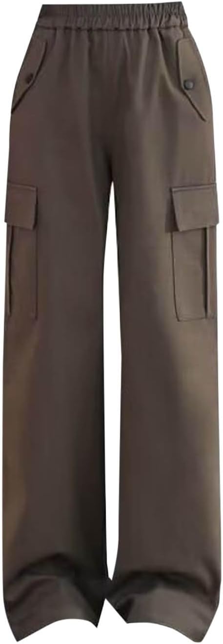 Weekend Essential Cargo Pants for Girls Checked Design Wide-Leg elevate Style