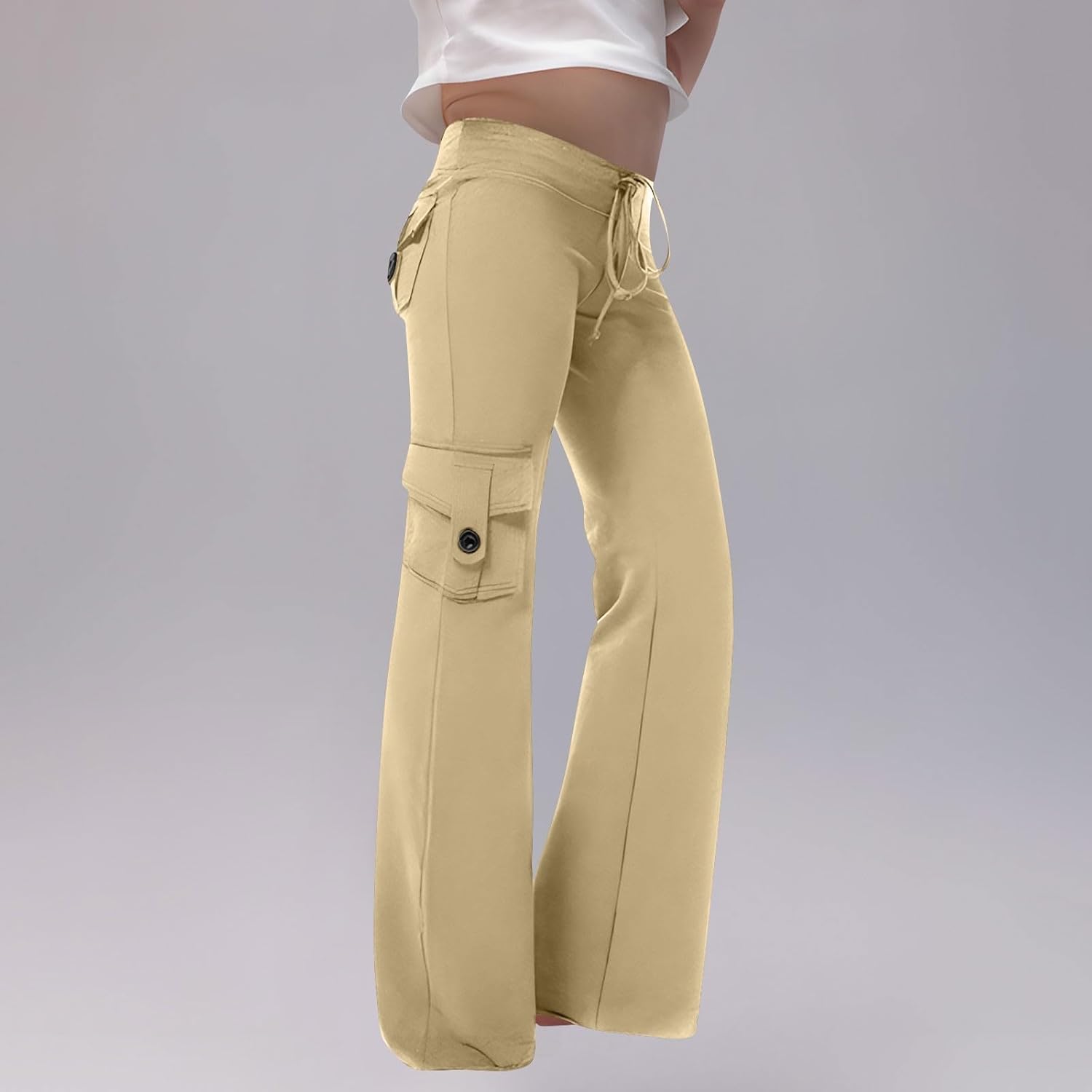 High Waist Cargo Pants for Girls