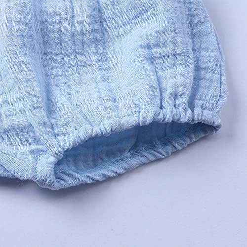 EISHOW Unisex Cotton Linen Stripe Shorts for Babies Summer Outfits