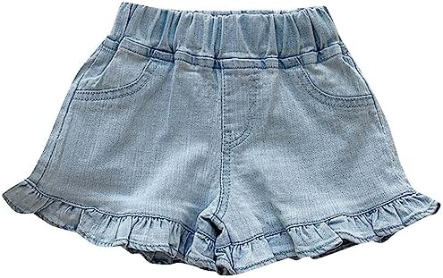 Golden Cotton Ripped Jeans for Baby Girls Ages 6-12 Months