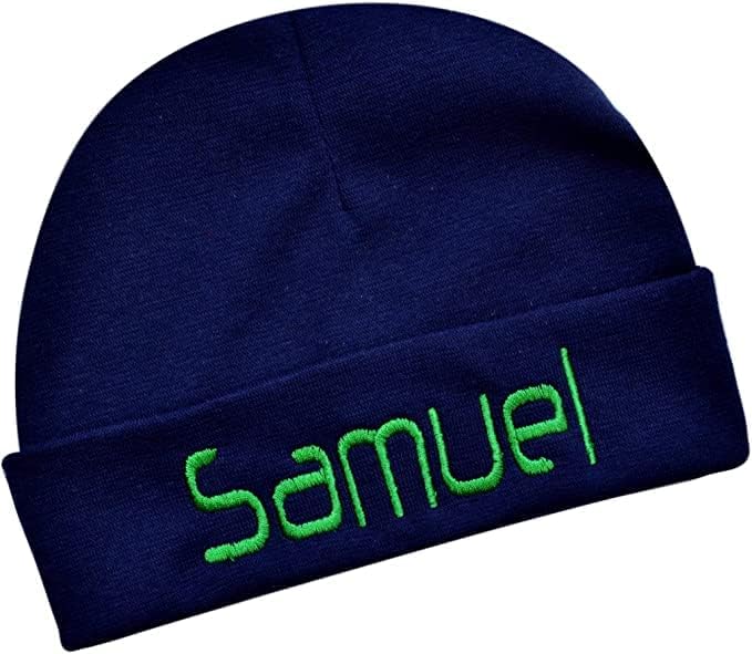 Funny Girl Designs Personalized Baby Boy Hat Navy Blue