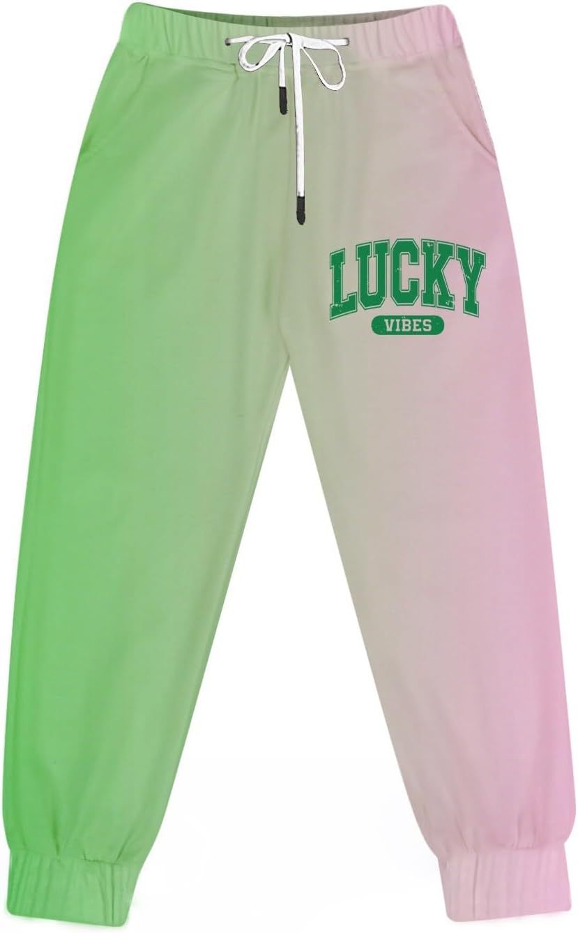 St Patricks Day Kids High-Waisted Sweatpants with Pockets