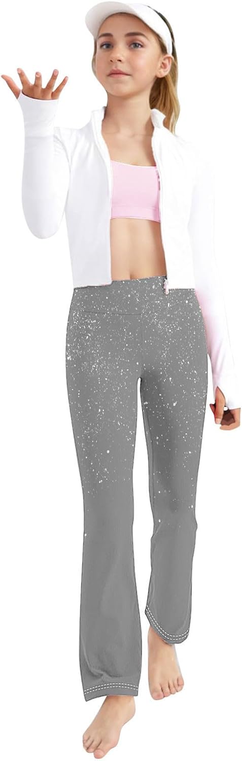 Girls Flare Leggings with Elastic Waistband