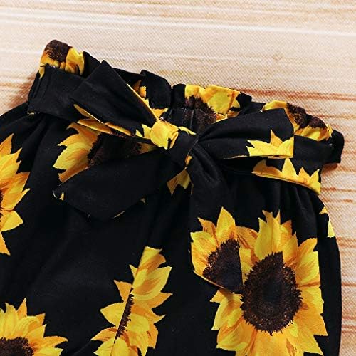 Sunflower Cotton Ruffle Top Bow Shorts Set