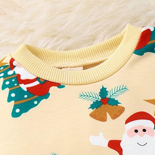 Christmas Toddler Santa Print Pullover T-Shirt with Headband
