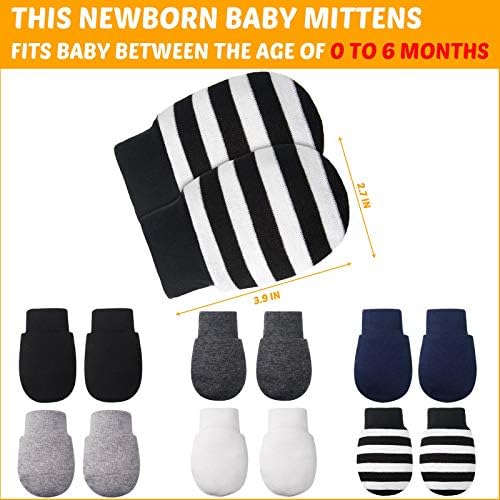 18-Pair No-Scratch mittens for Babies 0-6 Mo