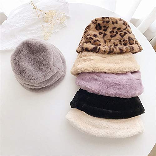 KXY Faux Rabbit Fur Winter Bucket Hat for Kids 2-7Y