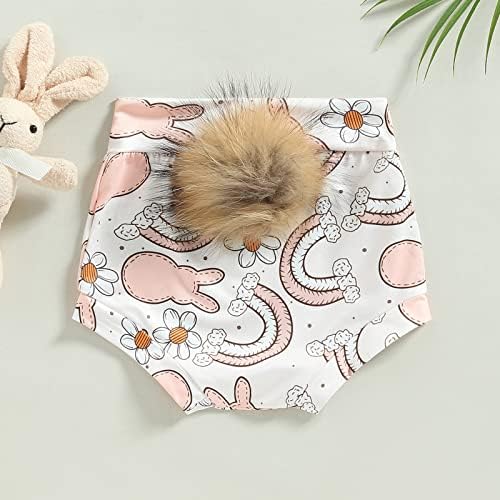 Easter Bunny Print Shorts for Babies Stretchy and Cute