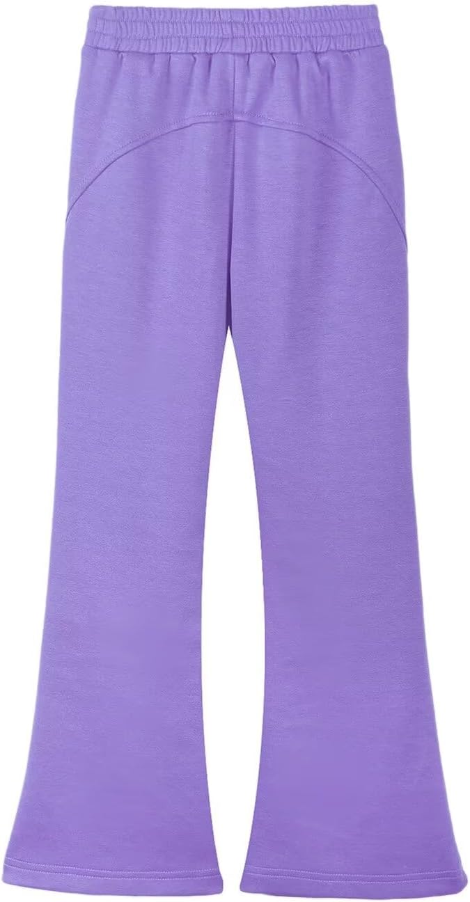 WELAKEN Girls Flare Sweatpants Bootcut Casual Jogger Pants with Pockets