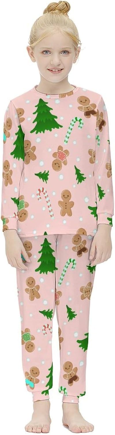 Christmas Gingerbread Thermal Underwear Set for Girls