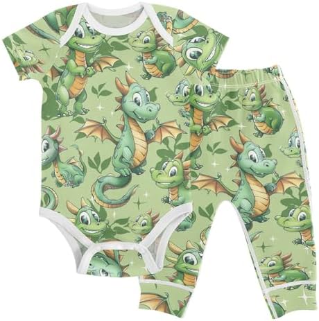 Soft Cotton Bodysuit Pants Set for Babies