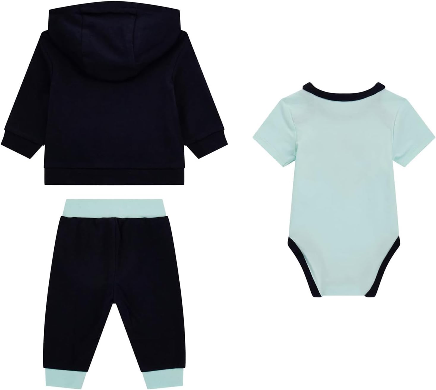 GUESS Baby Boys Set Organic Cotton Eco Long Sleeve Hooded Top Bodysuit Set