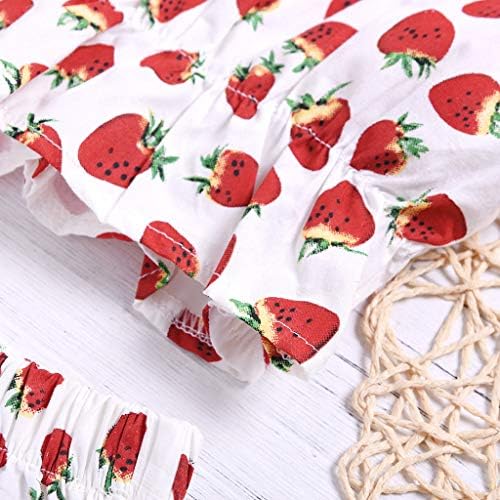 Strawberry Printed Toddler Girls Clothing Set