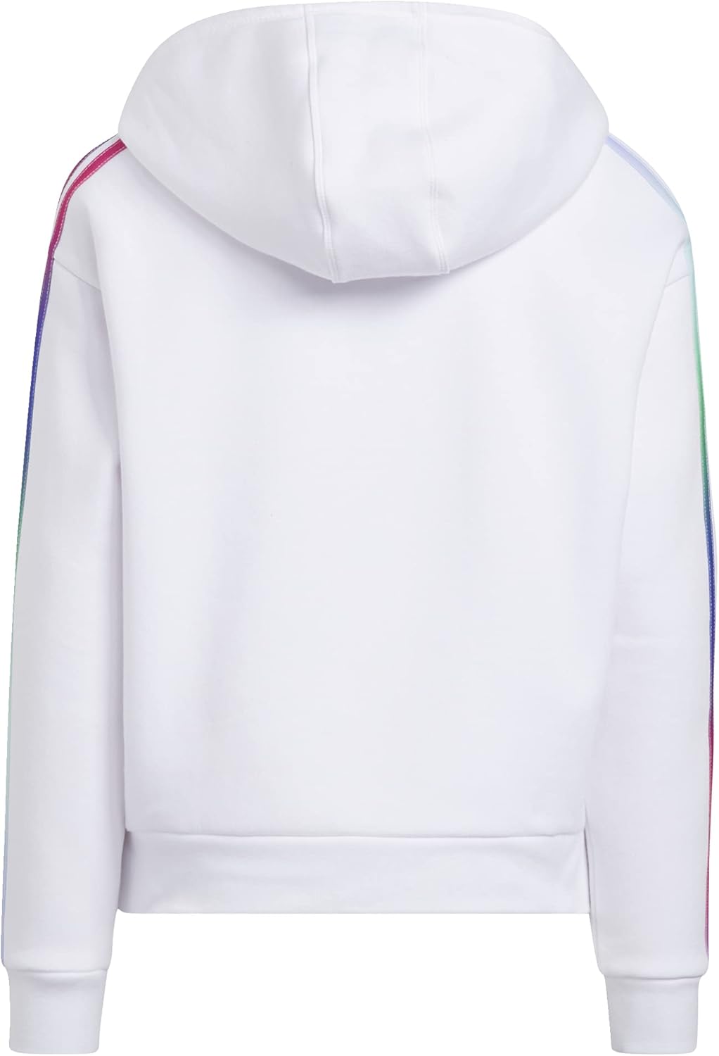 Adidas Girls Multicolor 3-Stripes Fleece Pullover Hoodie
