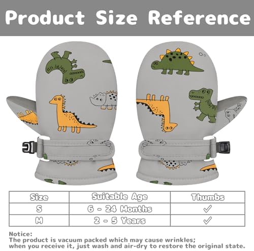 Olreco Toddler Mittens Waterproof snow mittens for Baby