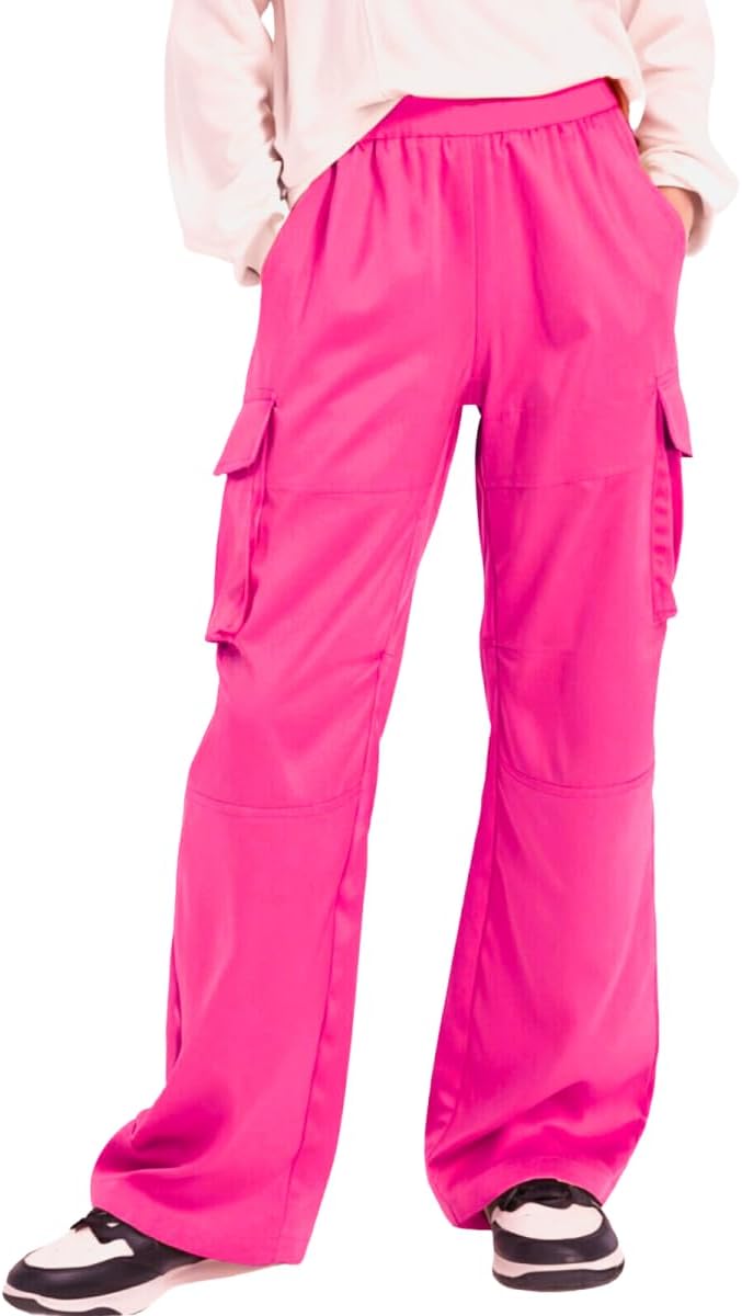 Lightweight Silky Jogger Pants for Girls Kids Toddler