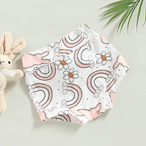 Easter Bunny Print Shorts for Babies Stretchy and Cute
