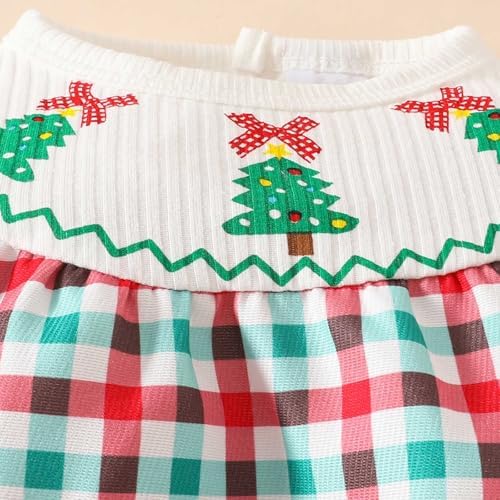 Christmas Baby Boy Leotard Outfit with Red Checkered Design