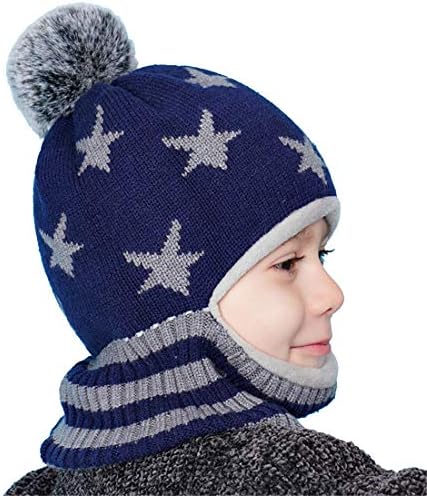 WxllzlifeKids Winter Knitted Hat for Boys and Girls