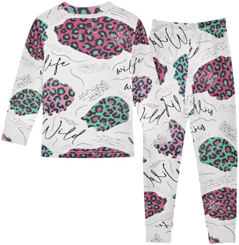 WIFIU Long Sleeve Pajama Set for Girls