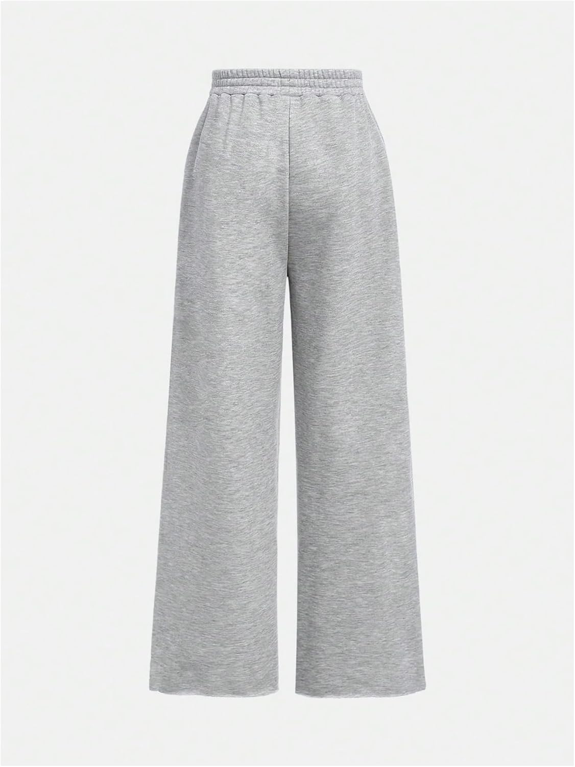 Girls Elastic Waist Wide Leg Athletic Running Sweatpants