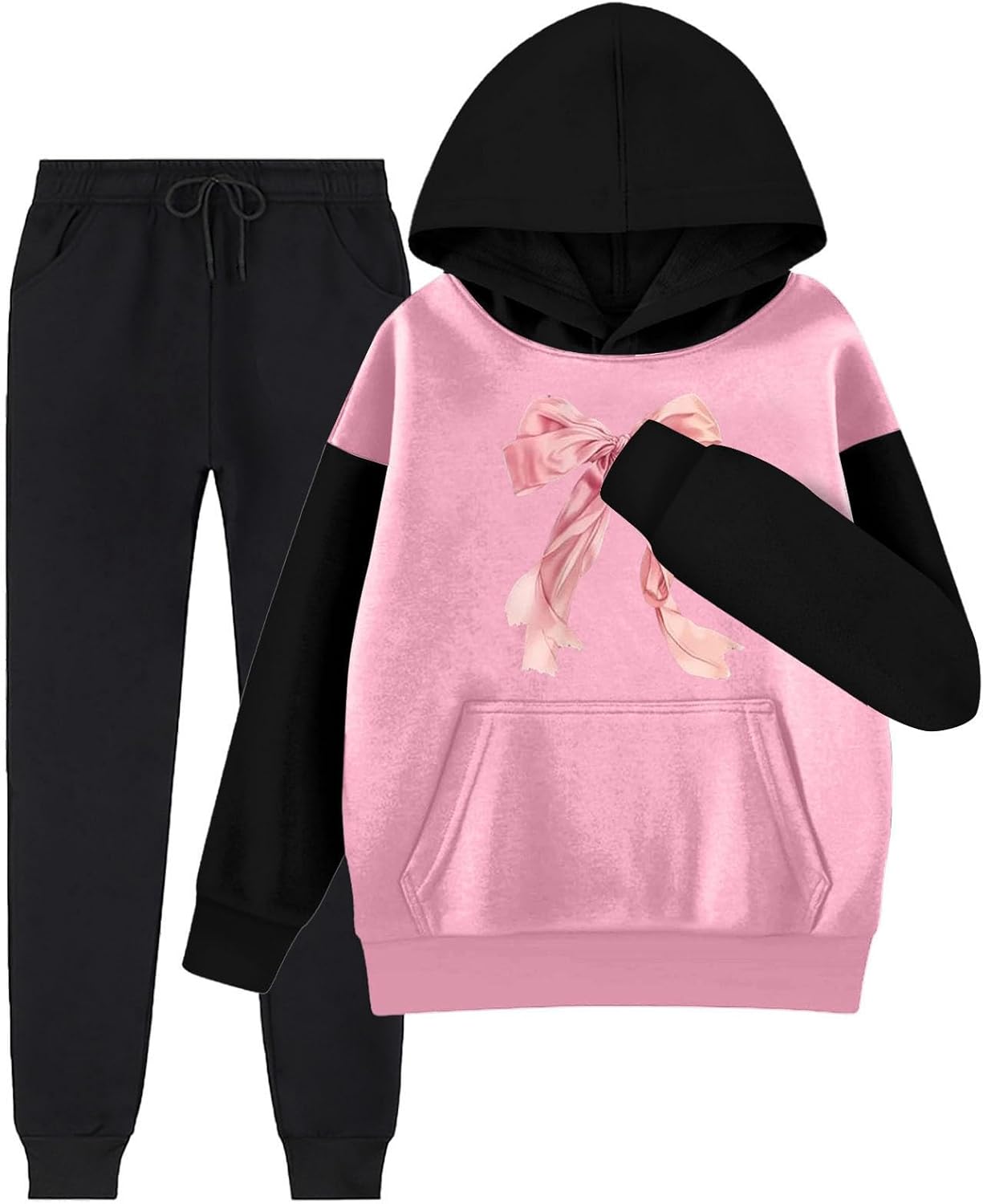 Boys and girls two-piece athletic tracksuit set for kids
