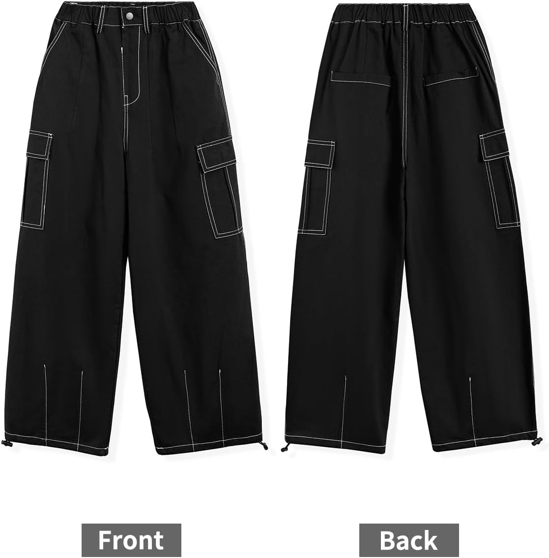 Rolanko Girls Wide Leg Cargo Pants
