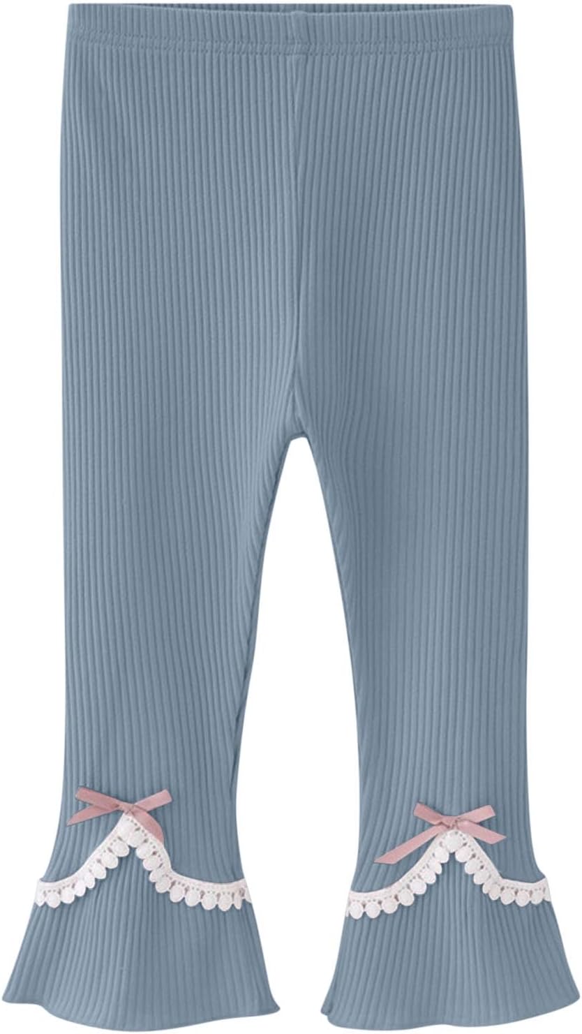 Cute Bow Leggings for Girls 2-9 Years Summer Soft Cotton