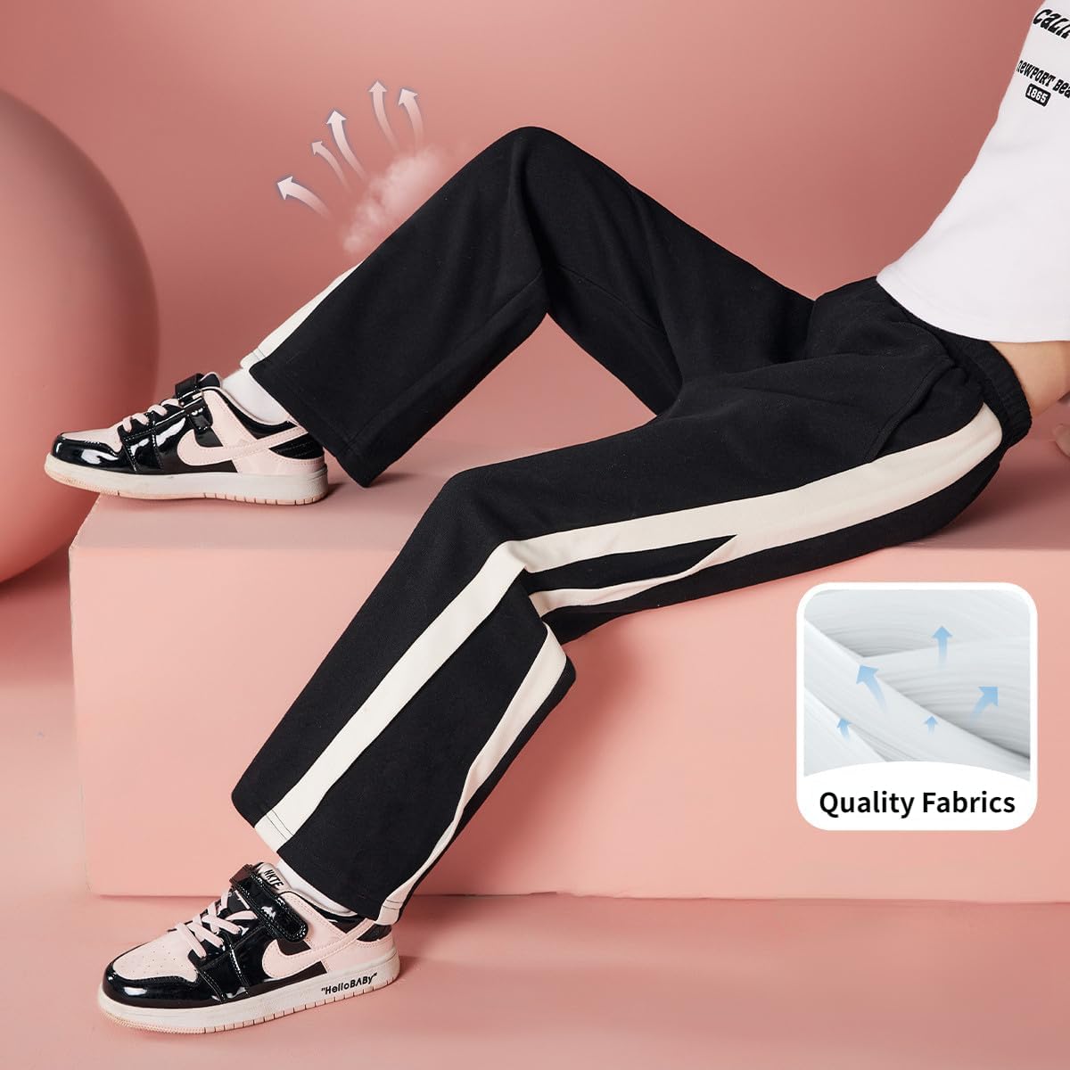 Ask Junior Wide-Leg Elastic Waist Pants