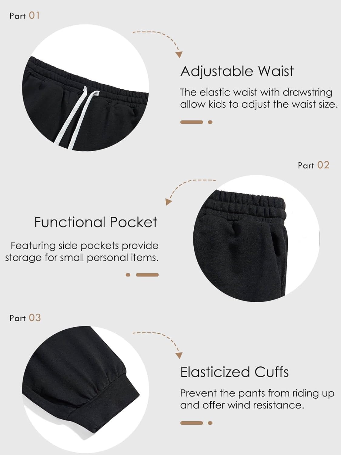 Haloumoning Girls High Waist Sweatpants