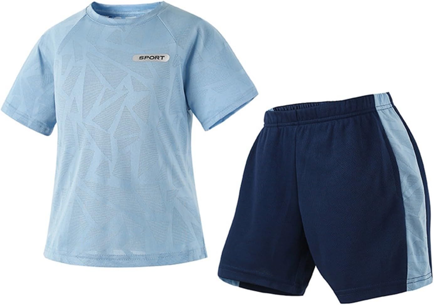 Boys Girls Summer Outfit athletic t-shirts and shorts 4-13 Years