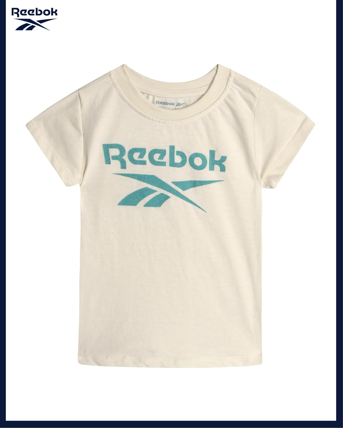 Reebok Baby Girls Set Cozy Fleece Graphic Tee for Little Ones