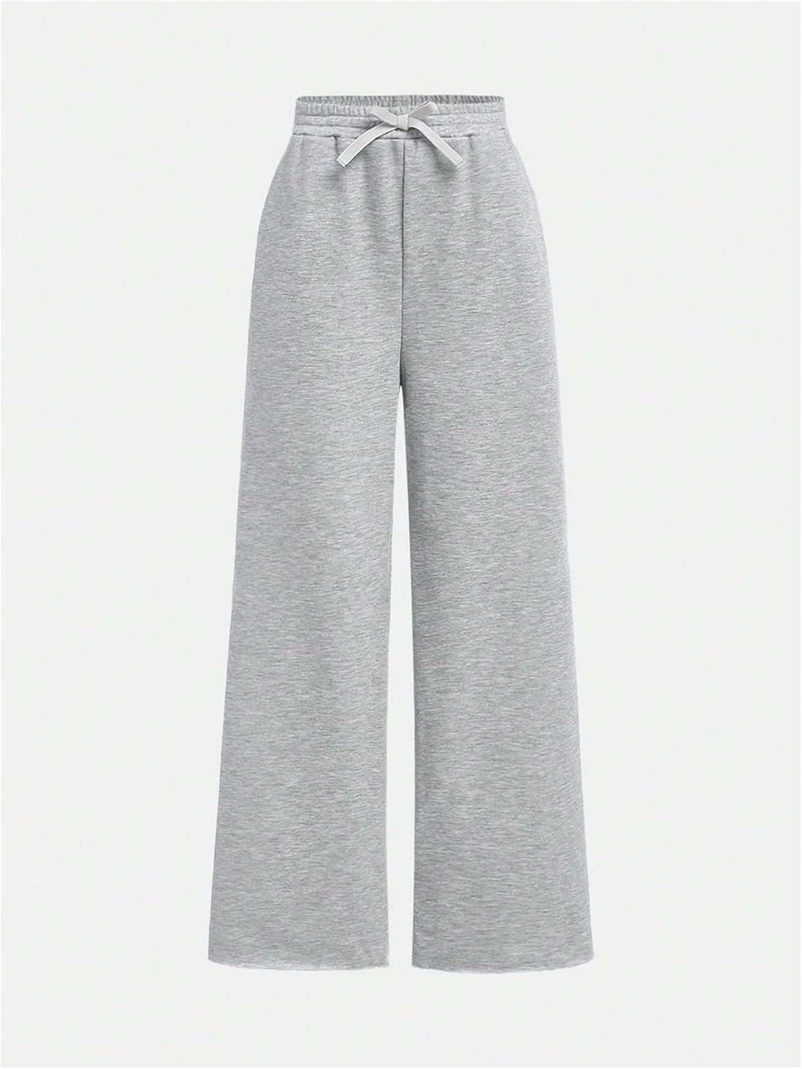 Girls Elastic Waist Wide Leg Athletic Running Sweatpants