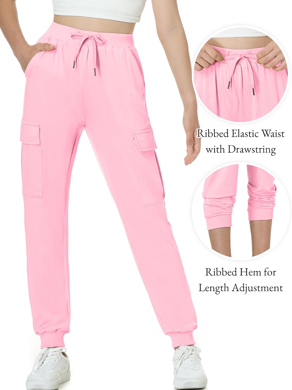 EXARUS Youth Girls Cargo Hiking Pants